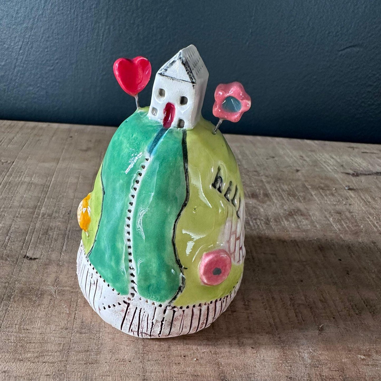 Ceramic House on the Hill Ornament