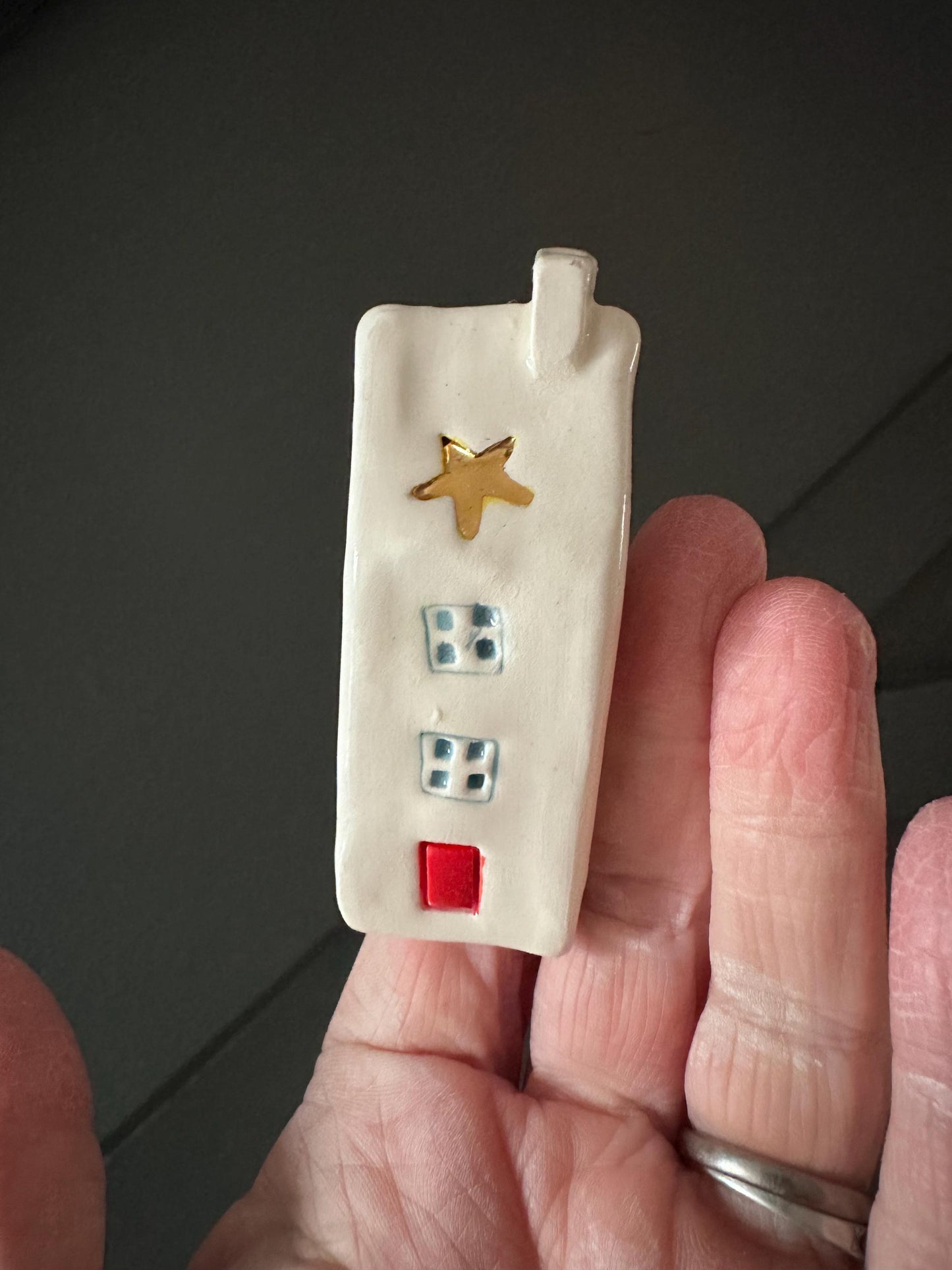Beautiful Handmade Ceramic mini Cottage House