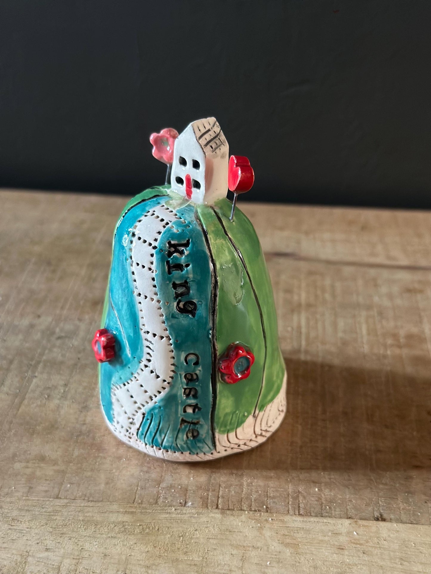 Ceramic House on the Hill Sculpture
