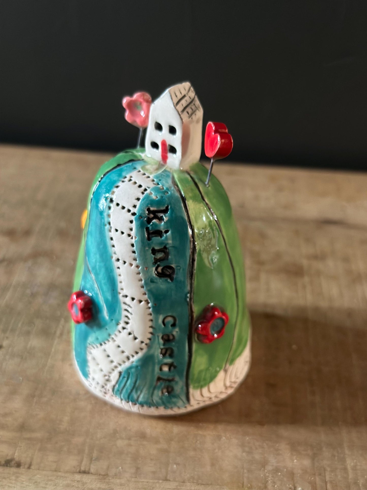 Ceramic House on the Hill Sculpture