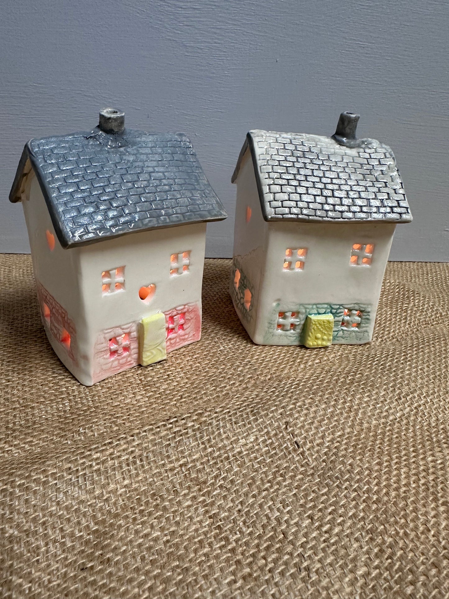 Ceramic Cottage Tea Light Holder