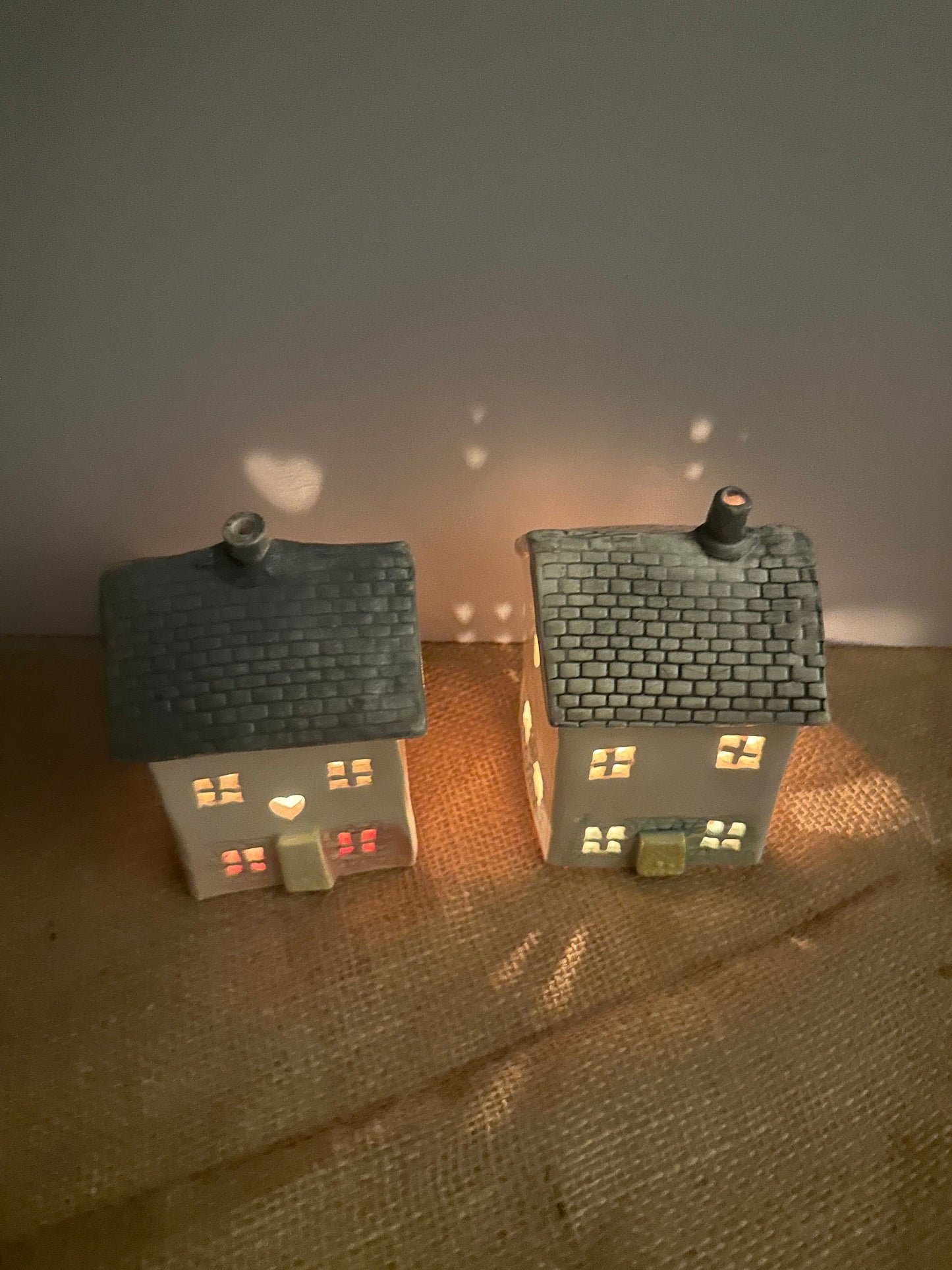 Ceramic Cottage Tea Light Holder
