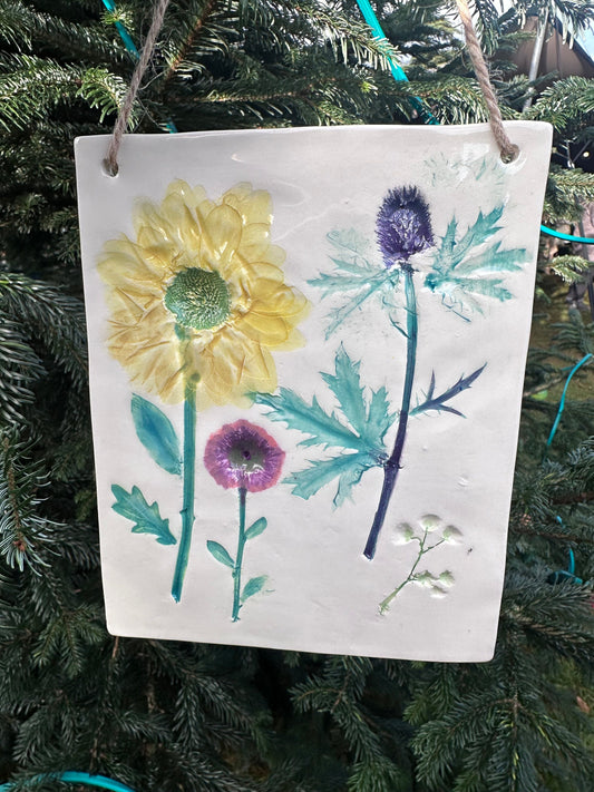Handmade Botanical Ceramic Wall Art