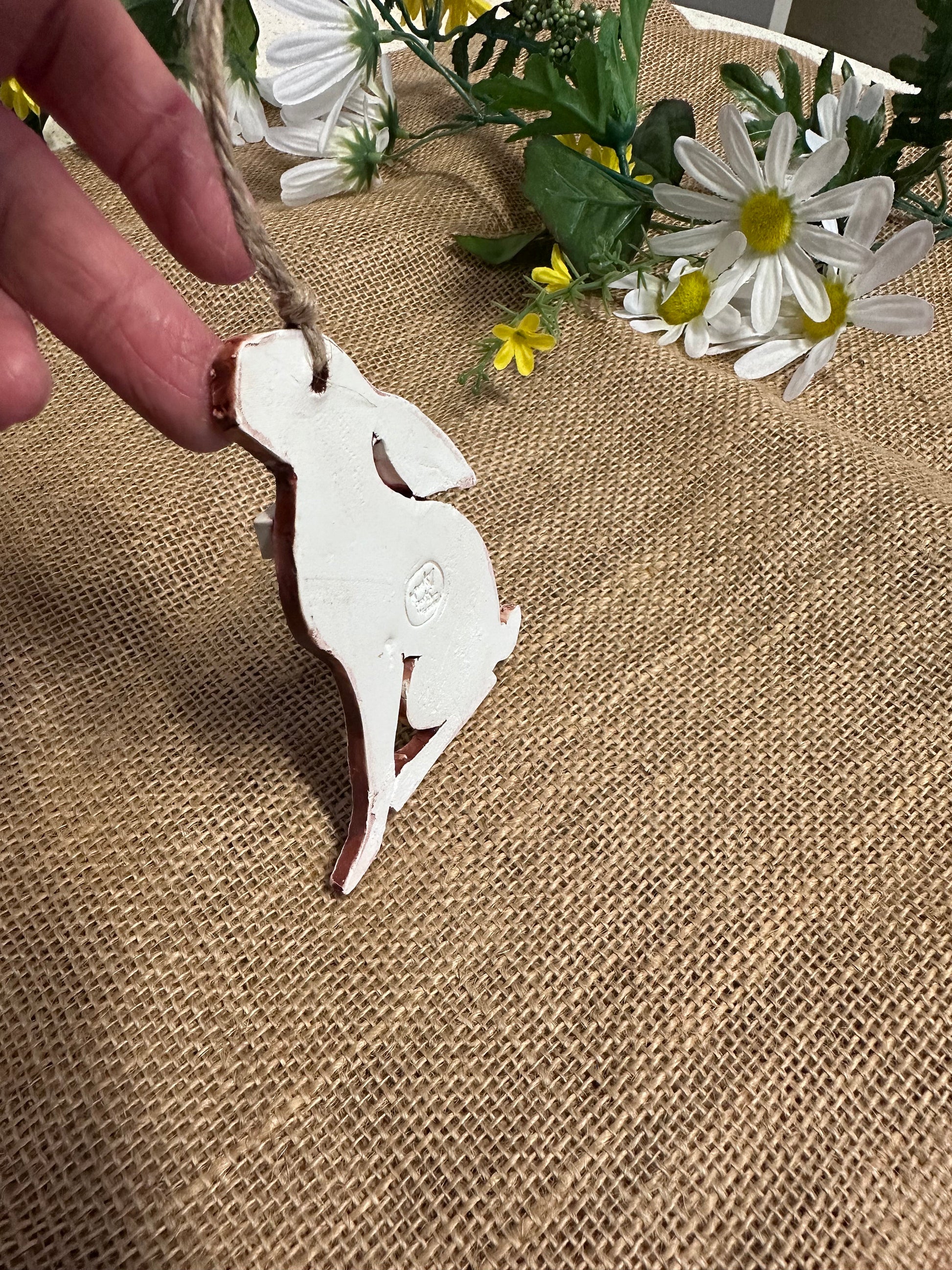 Ceramic Moon Gazing Hare , Love You to the Moon & Back