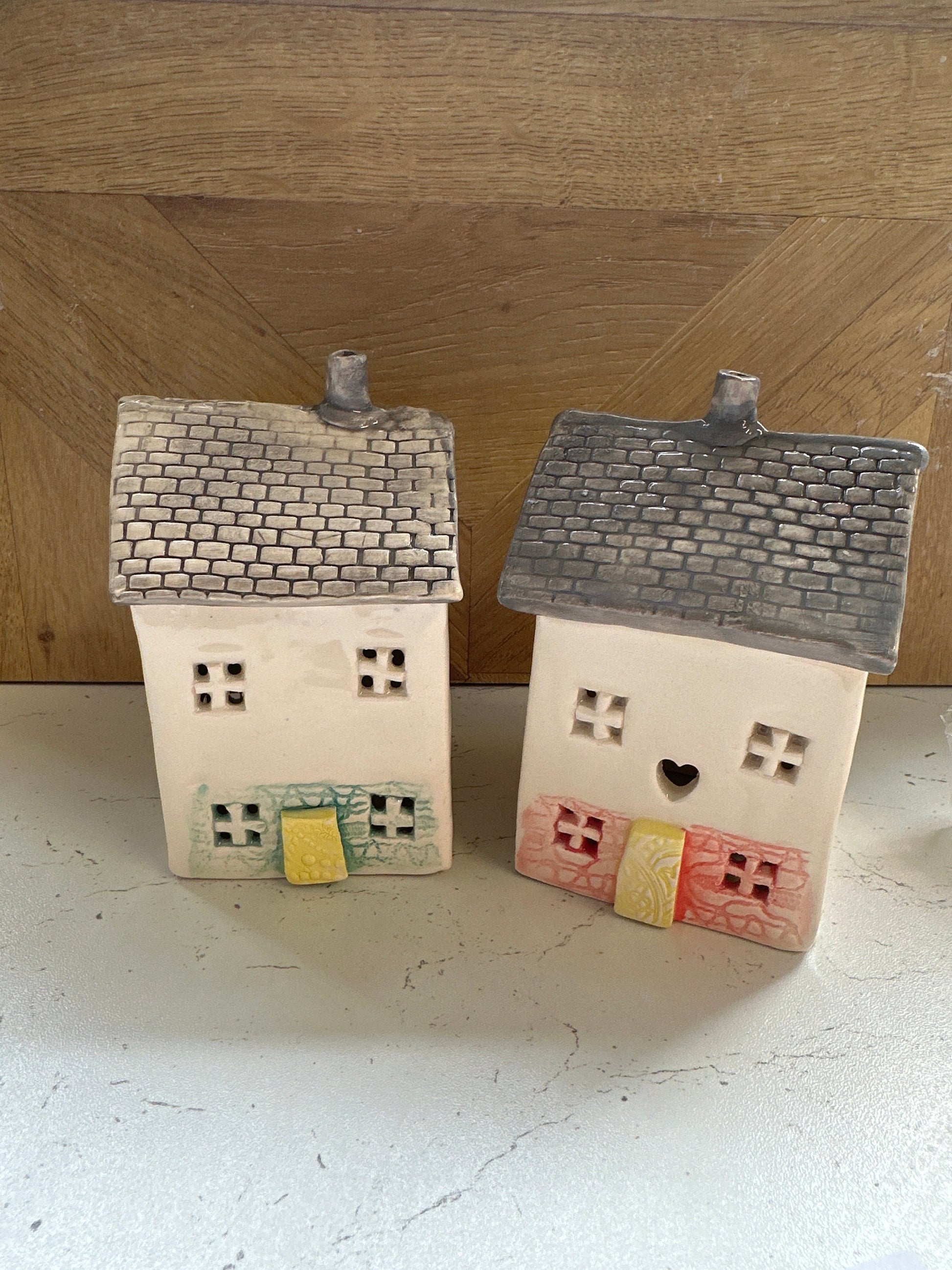 Ceramic Cottage Tea Light Holder