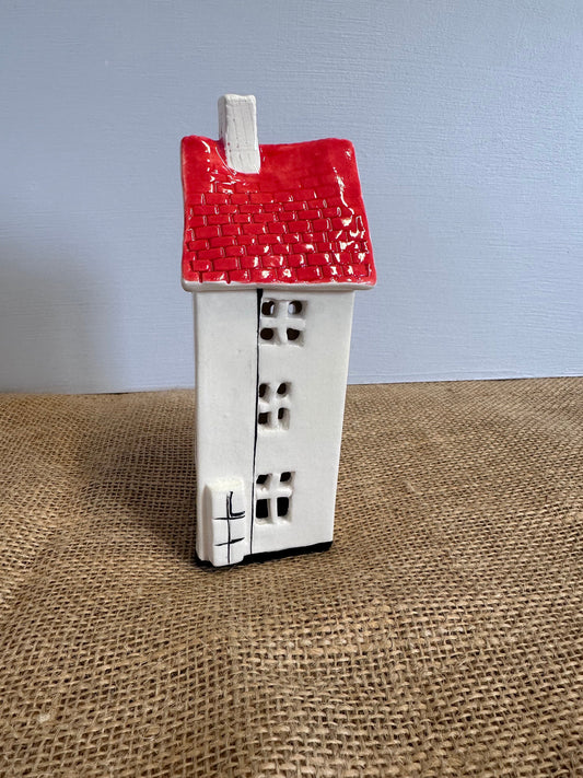 Hand made ceramic Townhouse TeaLight Holder