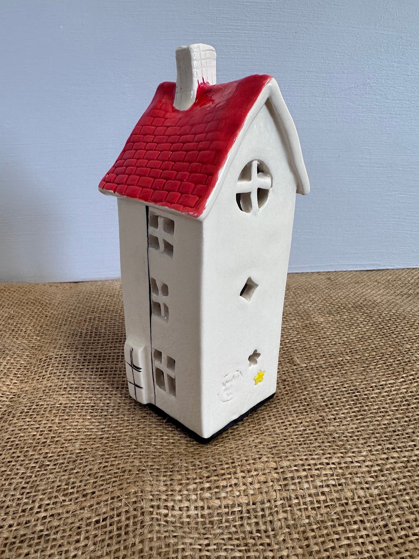 Hand made ceramic Townhouse TeaLight Holder
