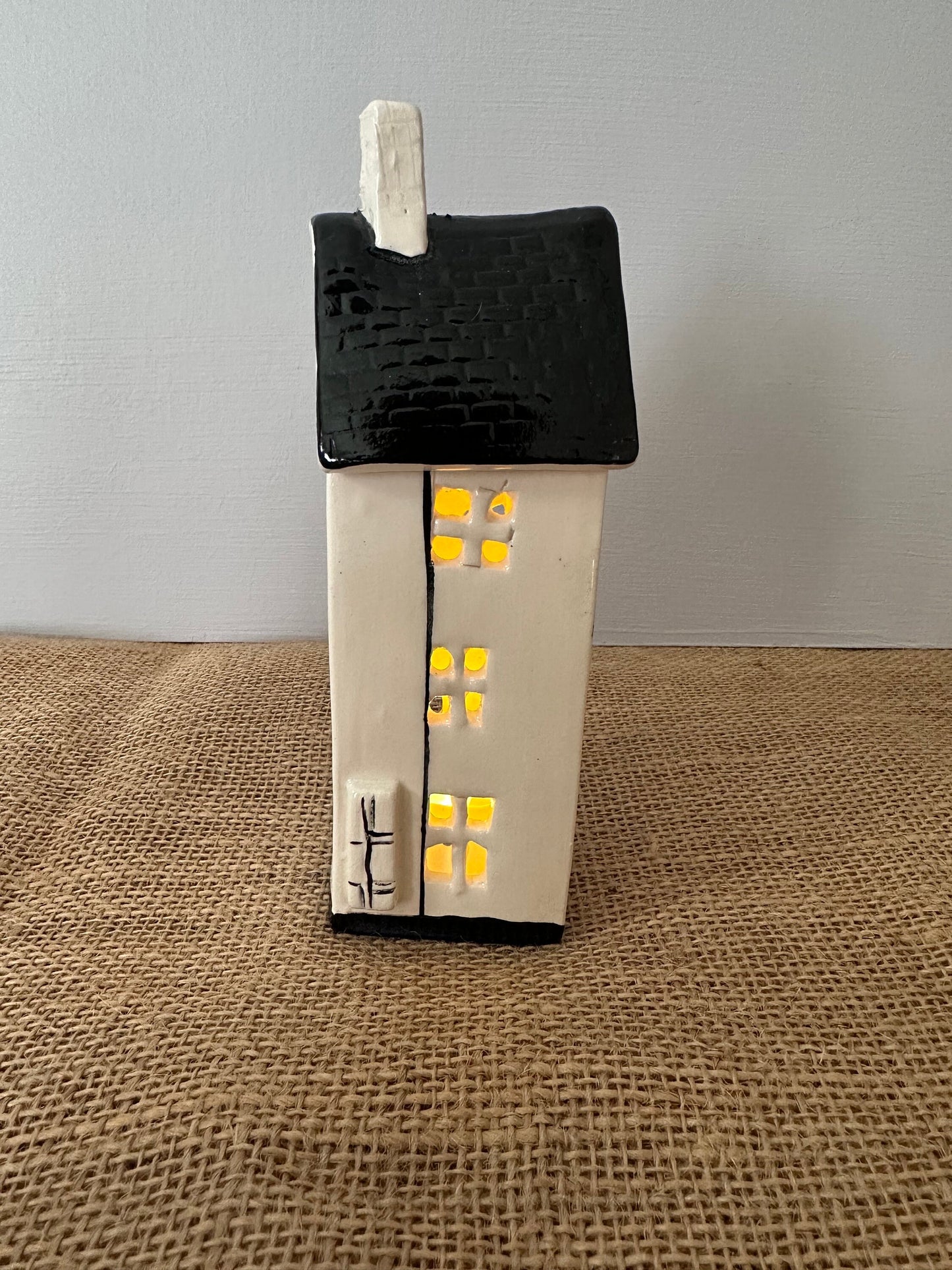 Hand made ceramic Townhouse TeaLight Holder