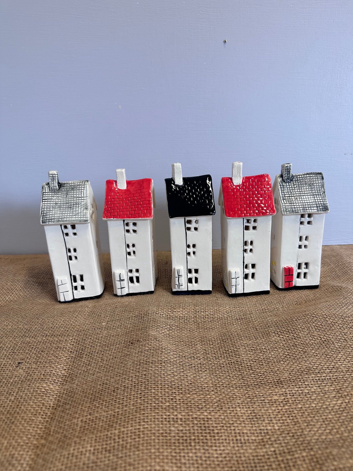 Hand made ceramic Townhouse TeaLight Holder