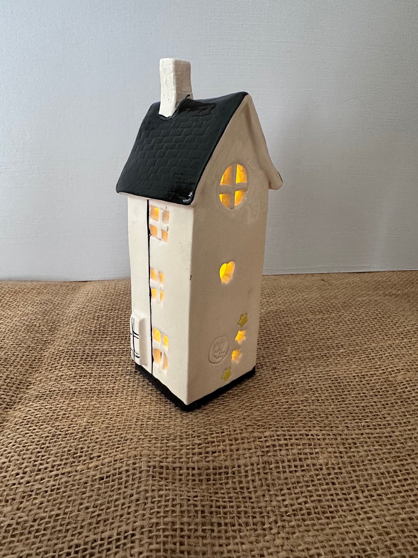 Hand made ceramic Townhouse TeaLight Holder