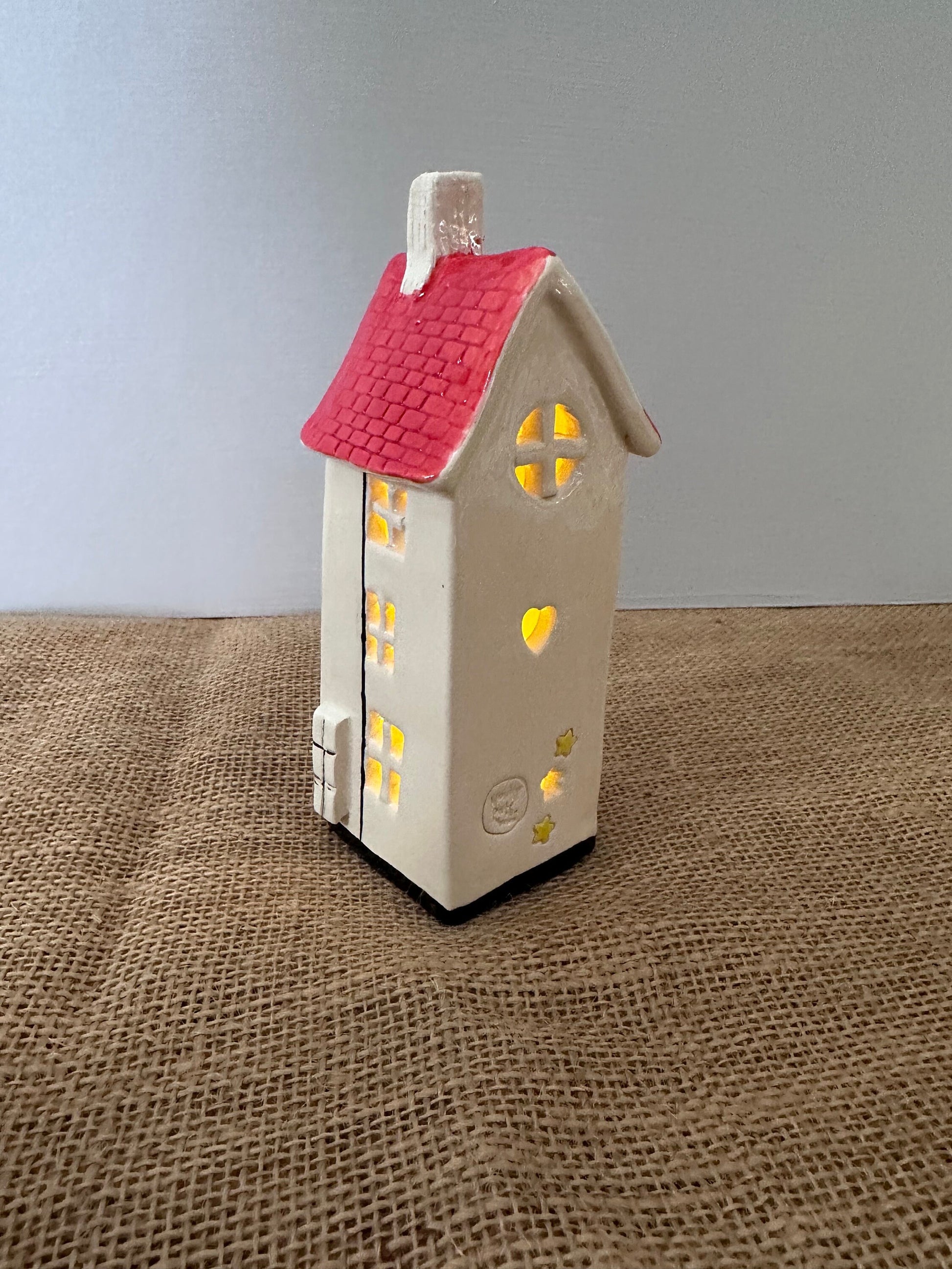 Hand made ceramic Townhouse TeaLight Holder
