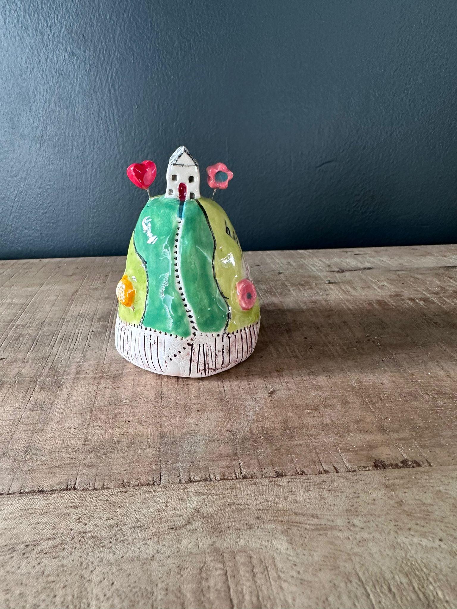Ceramic House on the Hill Ornament