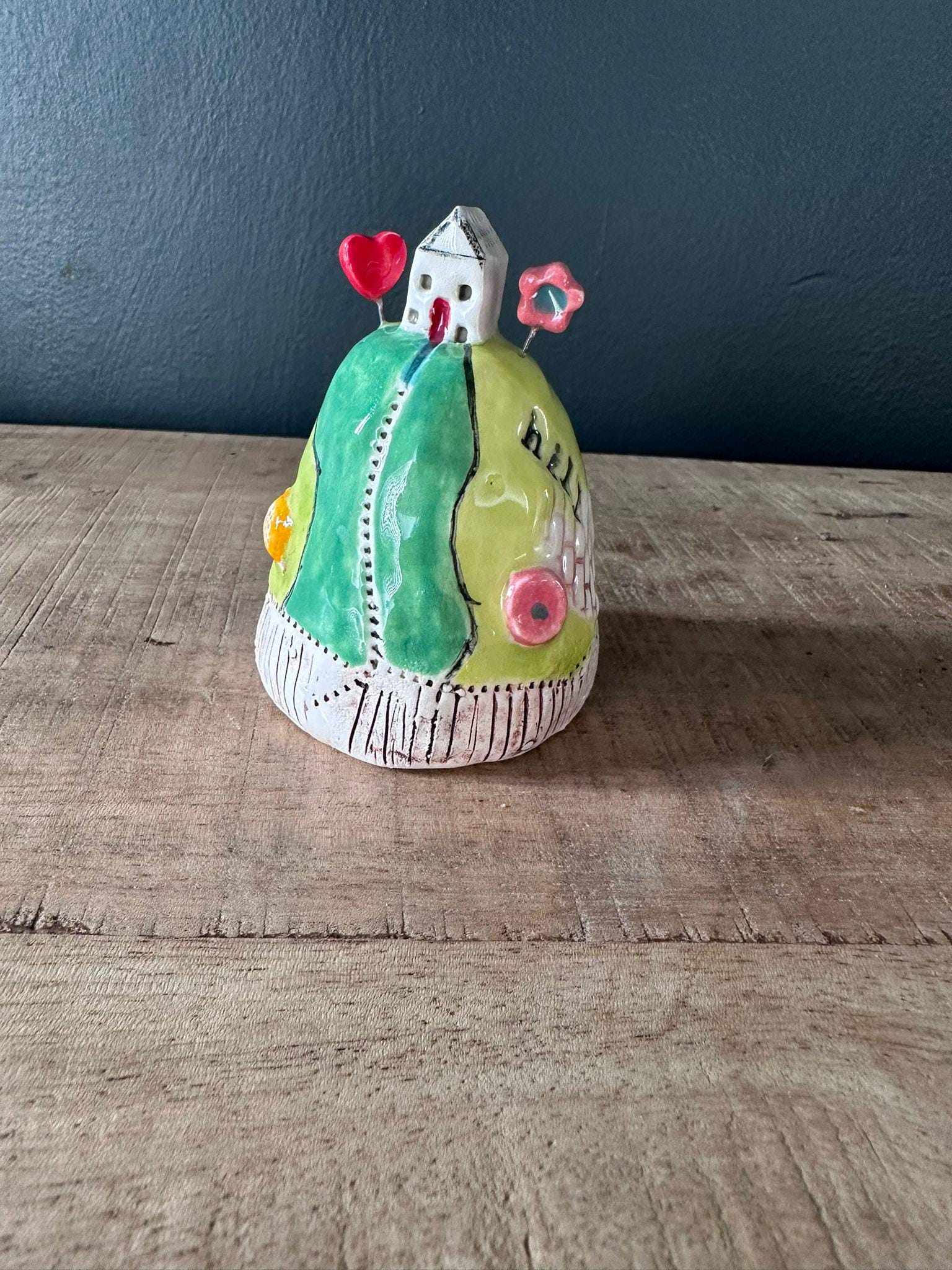 Ceramic House on the Hill Ornament