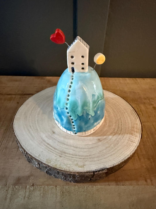 Ceramic House on the Hill Ornament