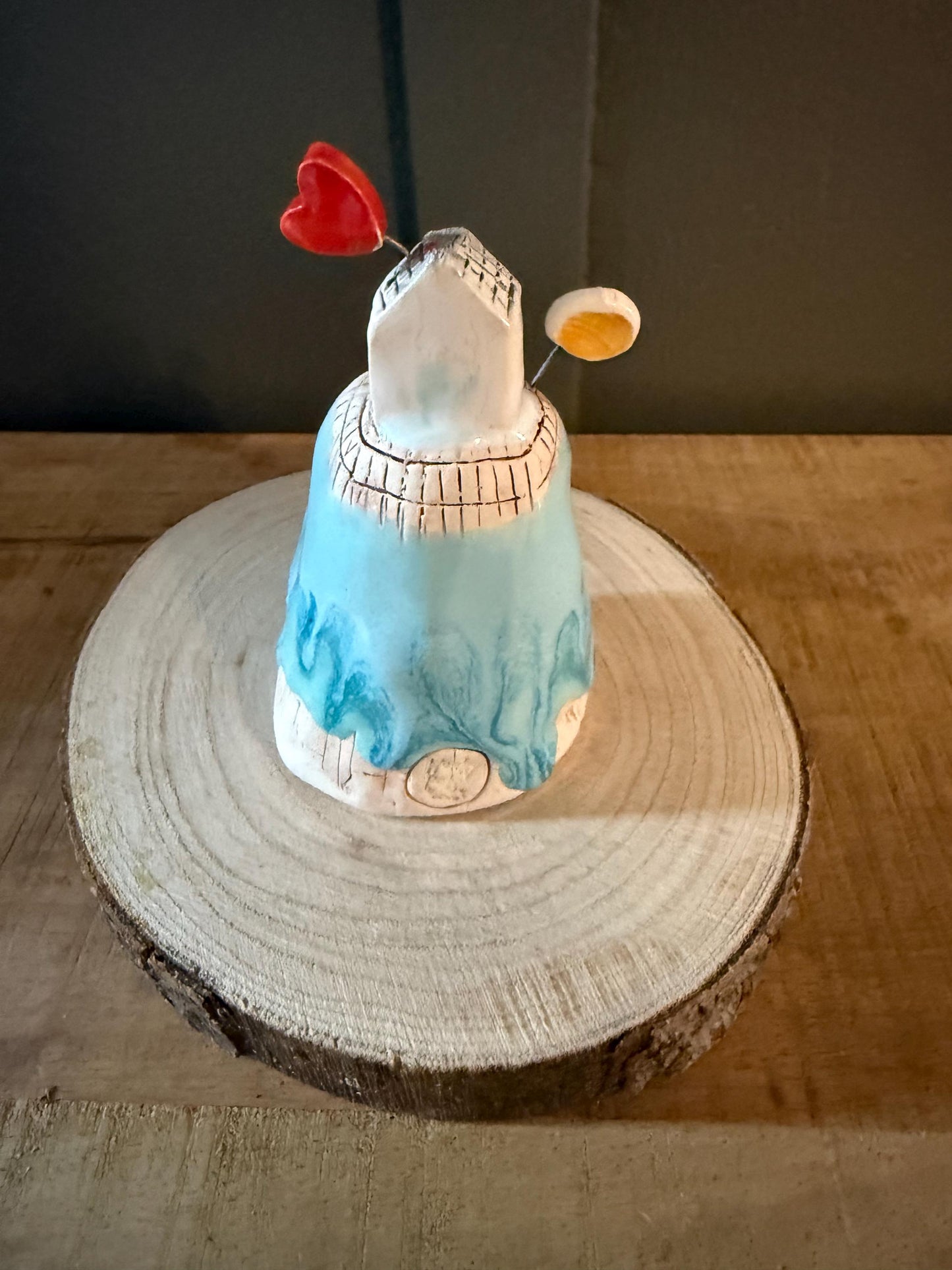 Ceramic House on the Hill Ornament