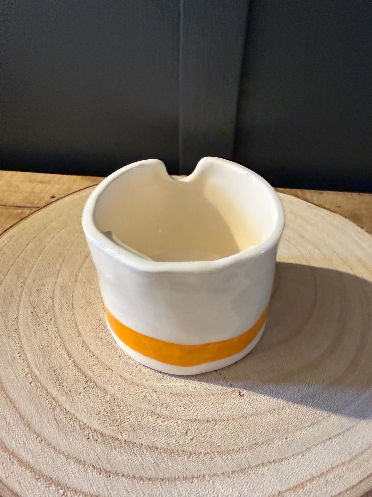 Pretty Ceramic Tea Bag & Spoon pot