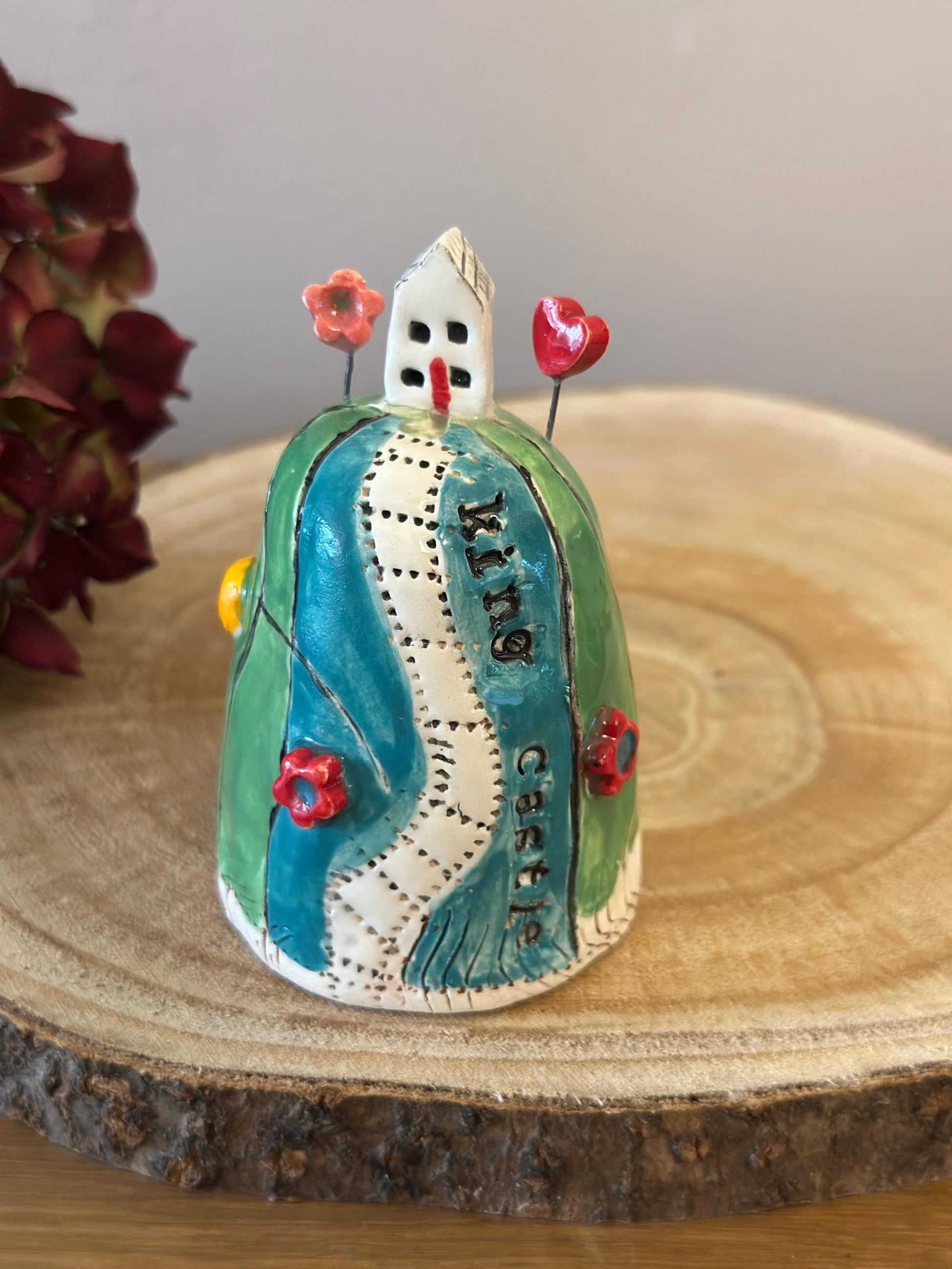 Ceramic House on the Hill Sculpture