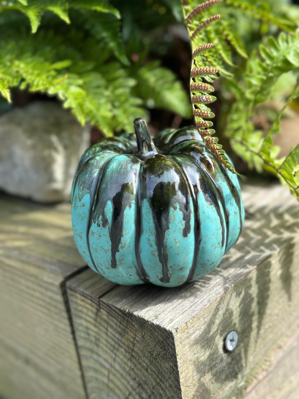 Ceramic Pumpkin Sculpture - Autumn/Halloween/Winter Decoration