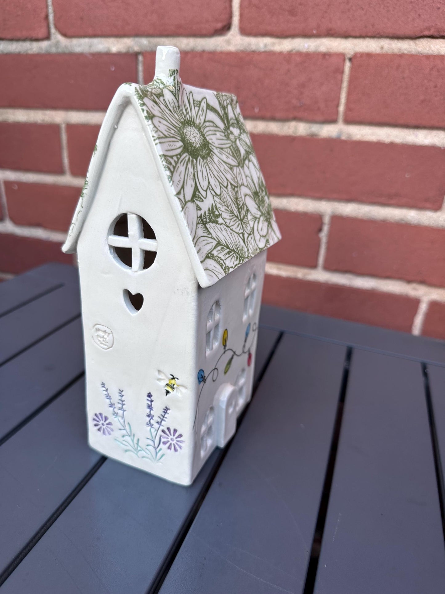 Large Handmade Tealight Ceramic House