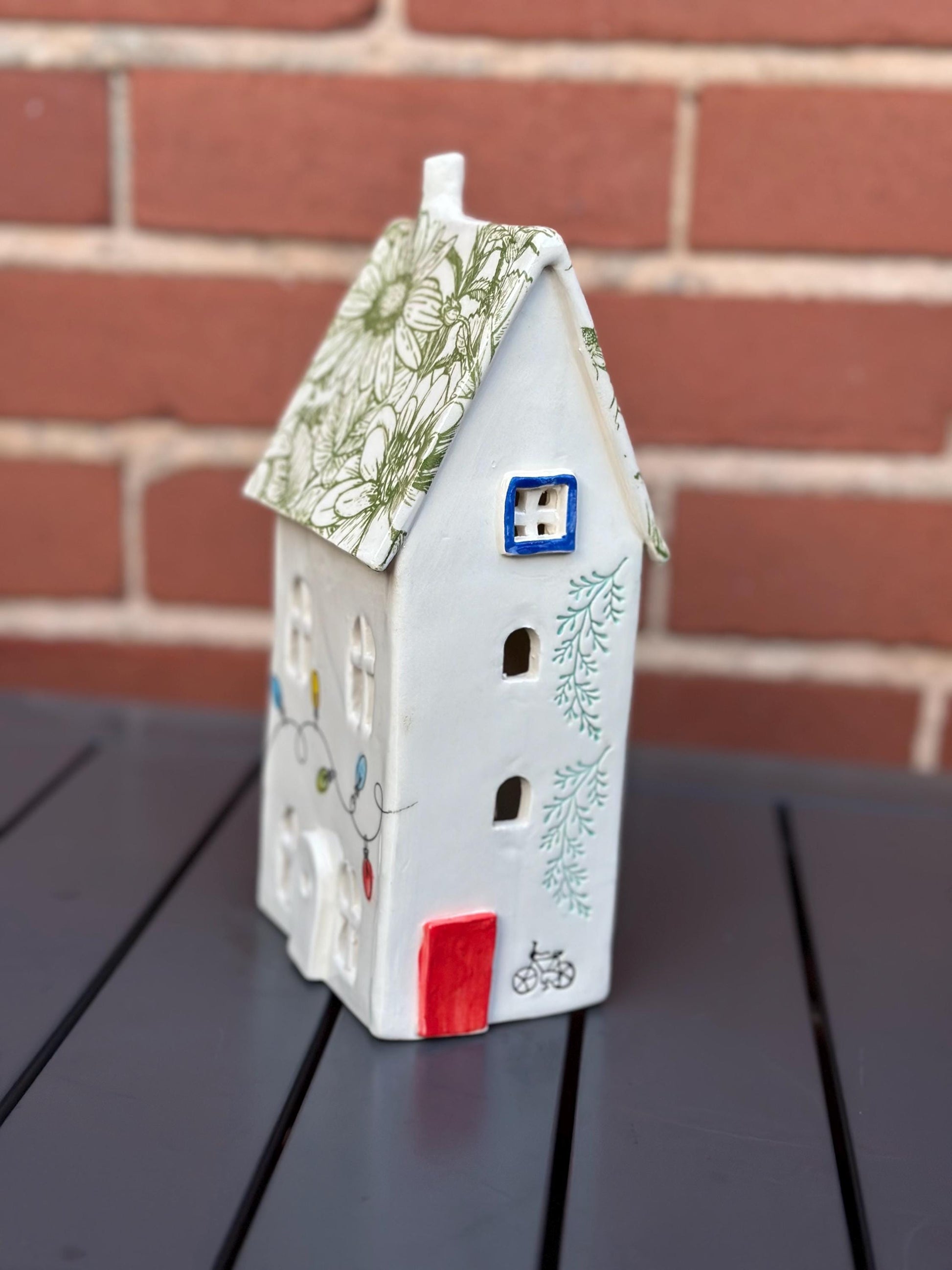 Large Handmade Tealight Ceramic House
