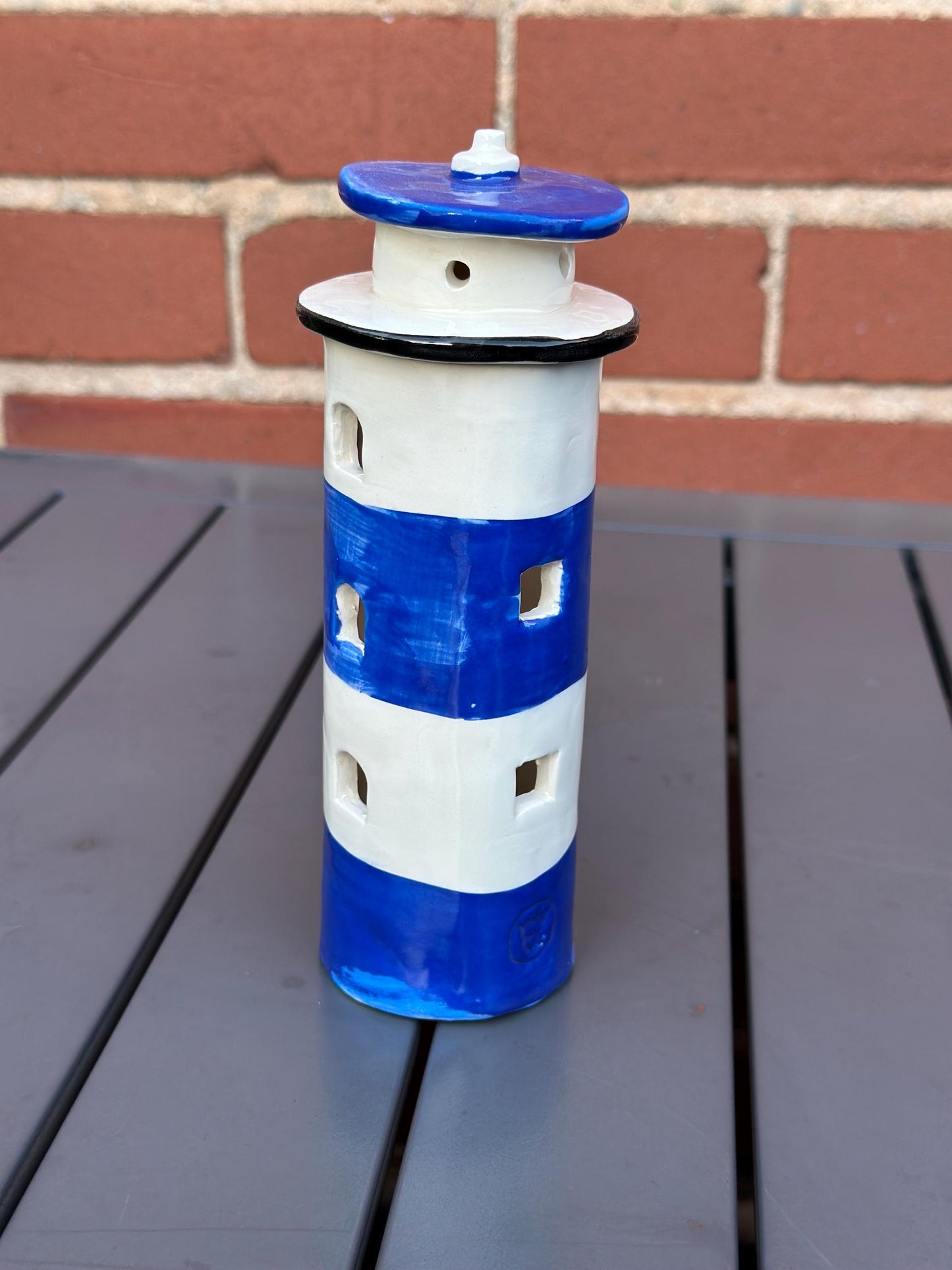 Handmade Ceramic Tealight Lighthouse