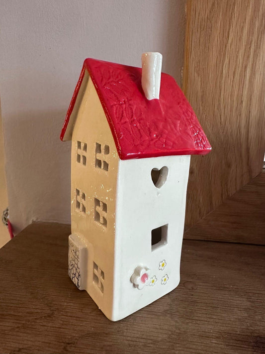 Ceramic House Tea Light Holder / Ornament