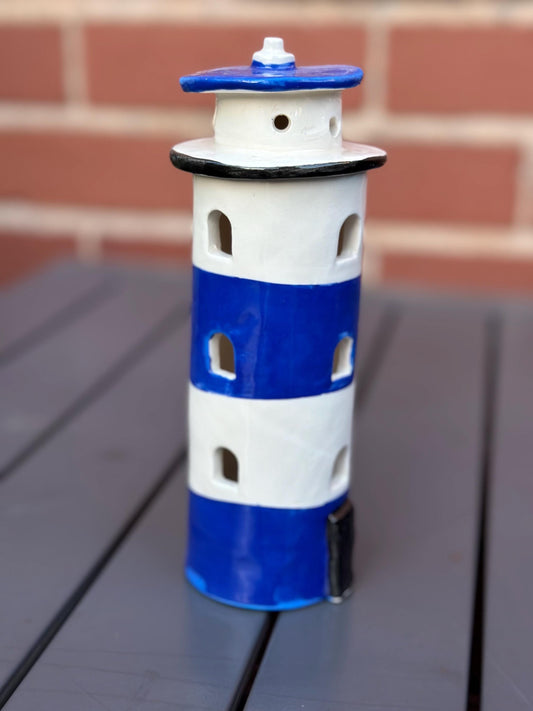Handmade Ceramic Tealight Lighthouse
