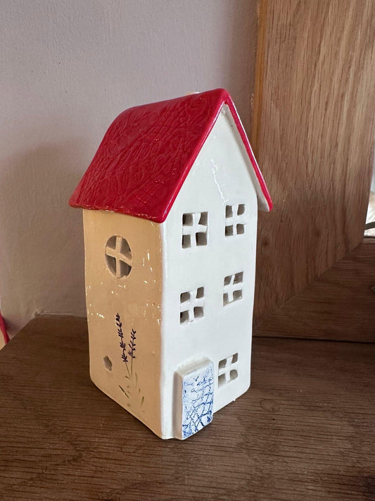 Ceramic House Tea Light Holder / Ornament