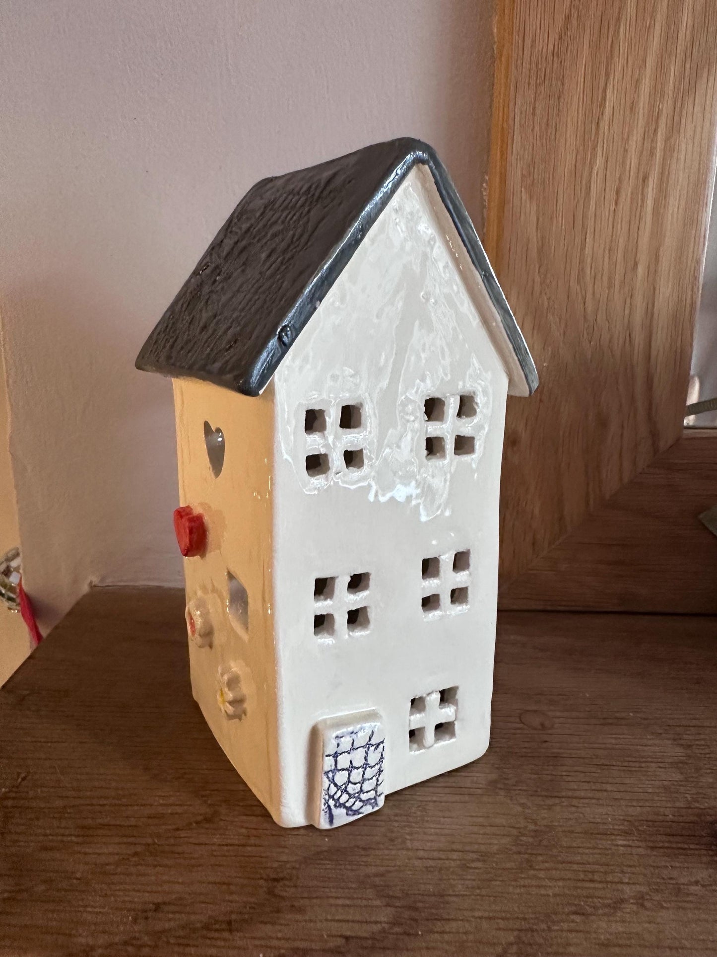 Ceramic House Tea Light Holder / Ornament
