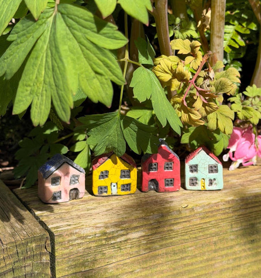 Miniature Ceramic Raku Houses