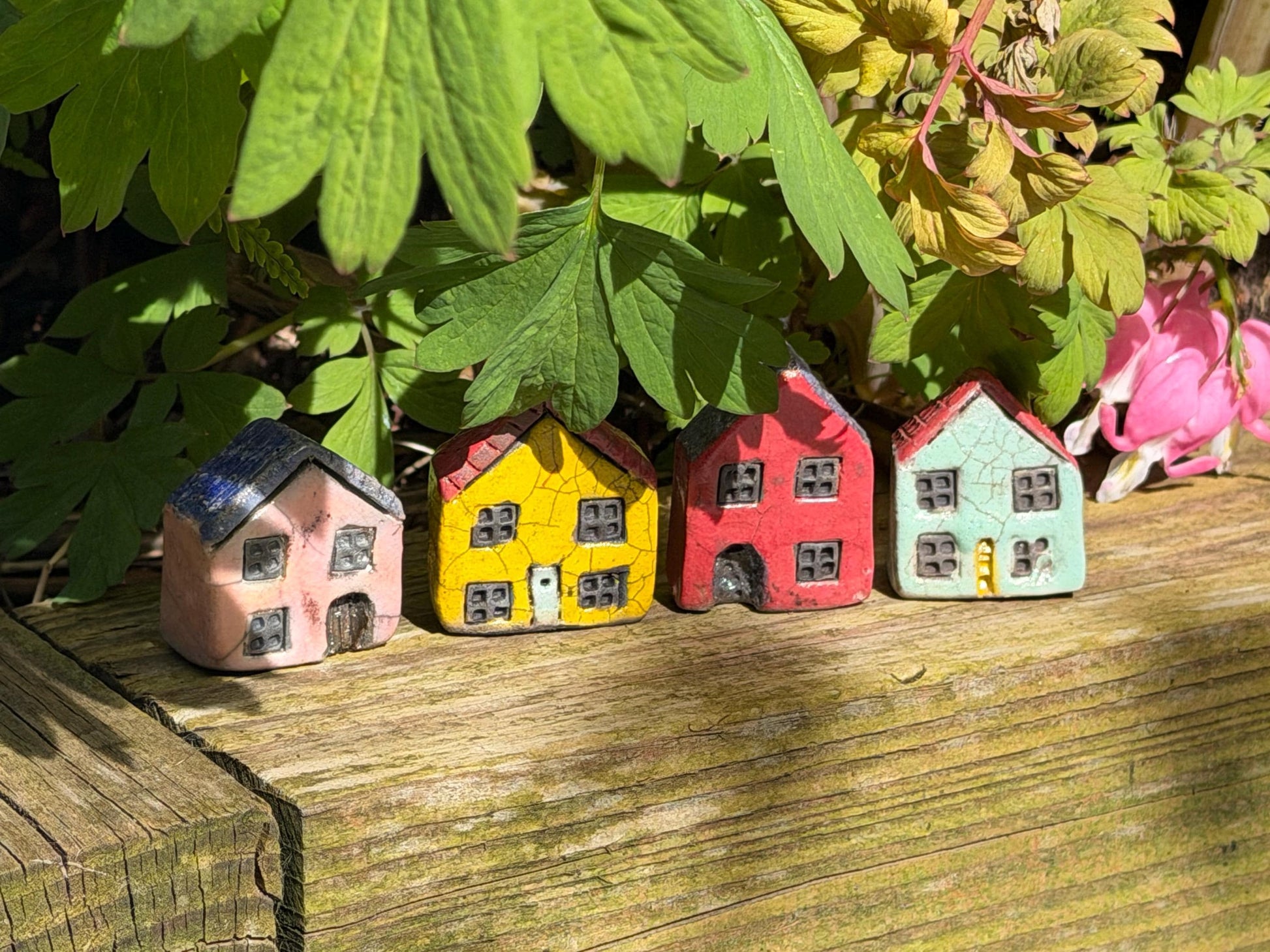 Miniature Ceramic Raku Houses