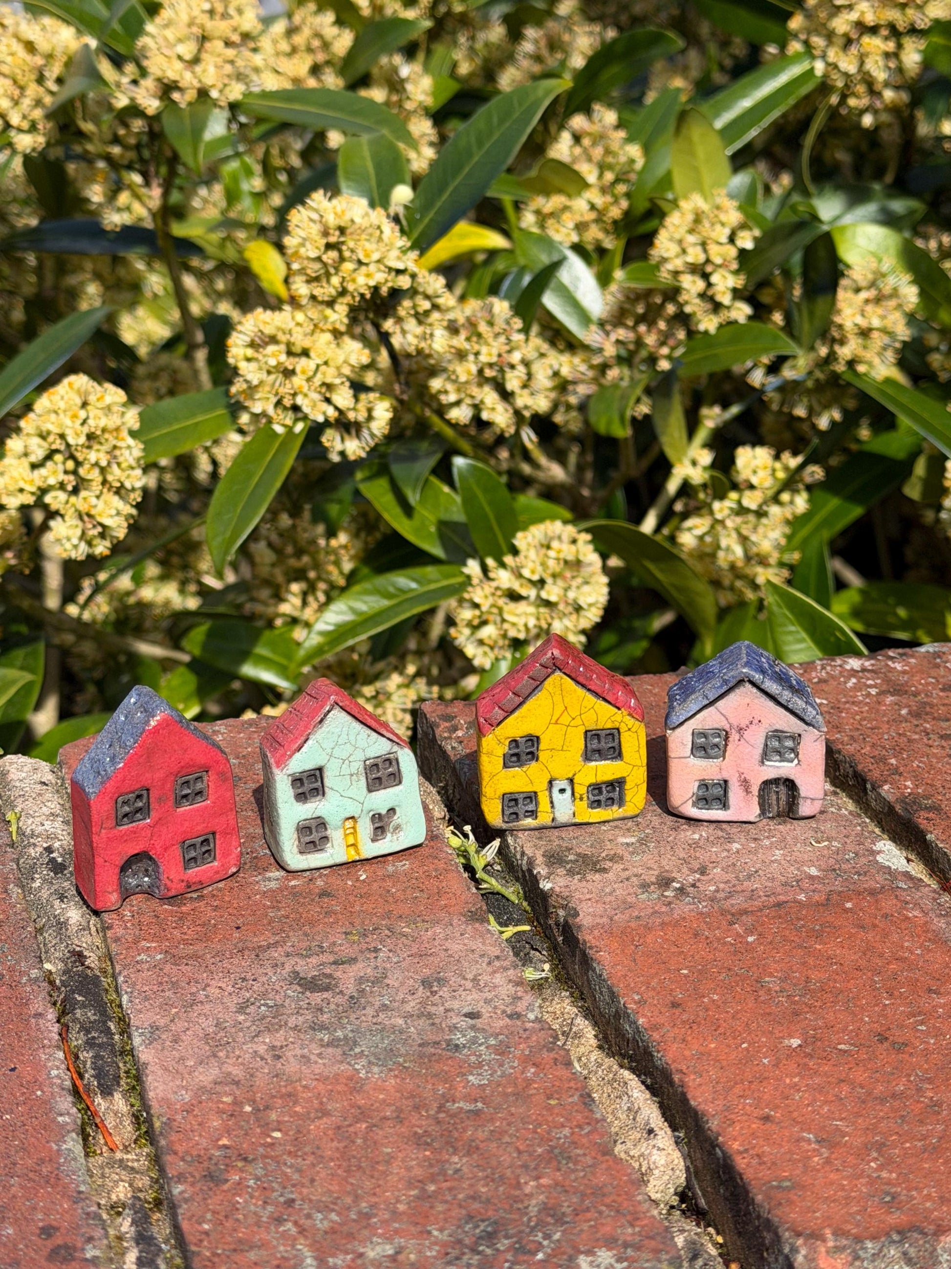 Miniature Ceramic Raku Houses